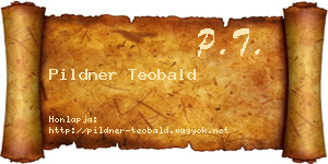Pildner Teobald névjegykártya